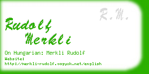 rudolf merkli business card